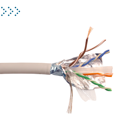 Кабель LANMASTER патч-кордовый FTP, 4x2, кат 6, 250Mhz, LSZH, серый, 305 м